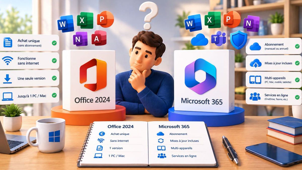 Office 2024 vs Microsoft 365 : quelle différence et lequel choisir en 2026 ?