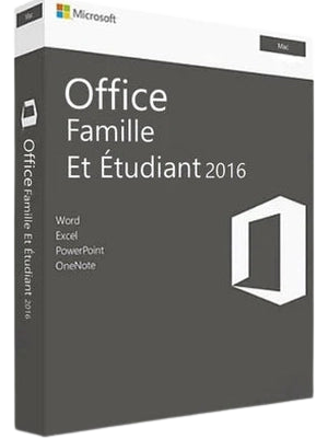 Clé Microsoft Office 2016 Famille et étudiant pour Mac