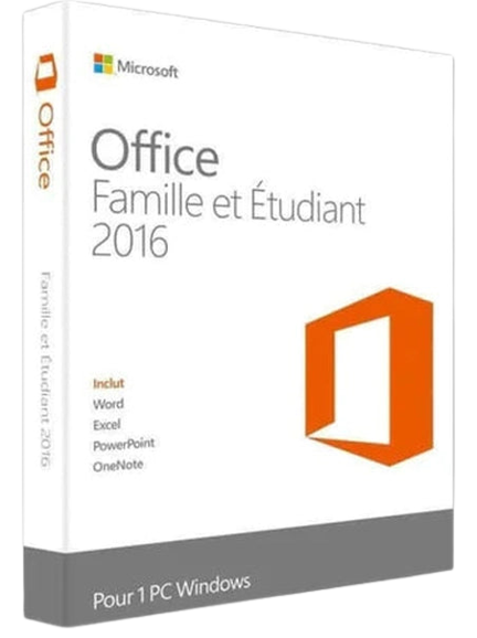 Clé Microsoft Office 2016 Famille et Etudiant