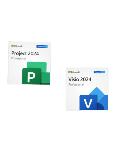 Clé Microsoft Project 2024 Professionnel + Visio 2024 Professionnel