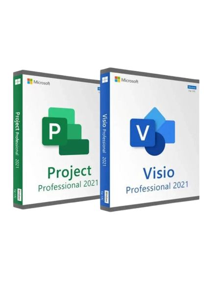 Clé Microsoft Project 2021 Professionnel + Visio 2021 Professionnel