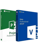 Clé Microsoft Project 2019 Professionnel + Visio 2019 Professionnel