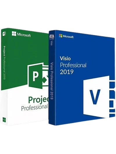 Clé Microsoft Project 2019 Professionnel + Visio 2019 Professionnel