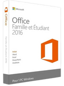 Clé Microsoft Office 2016 Famille et Etudiant