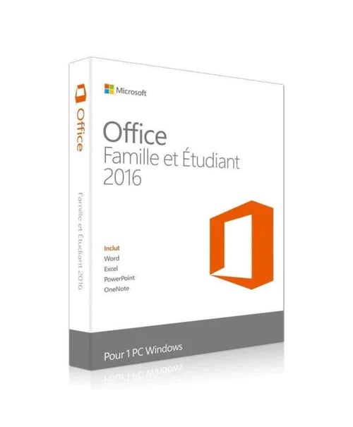 Clé Microsoft Office 2016 Famille et Etudiant